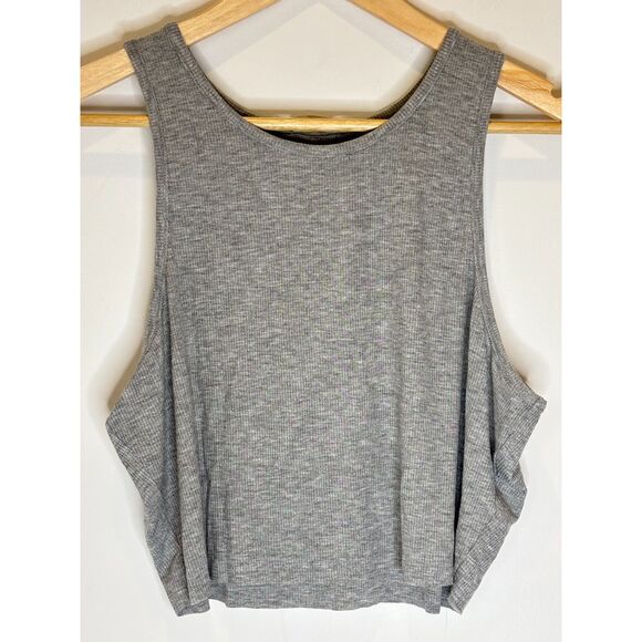Intimately Free People Gray Cropped Tank Top Size Medium to Large NEW - L6 - Picture 4 of 9